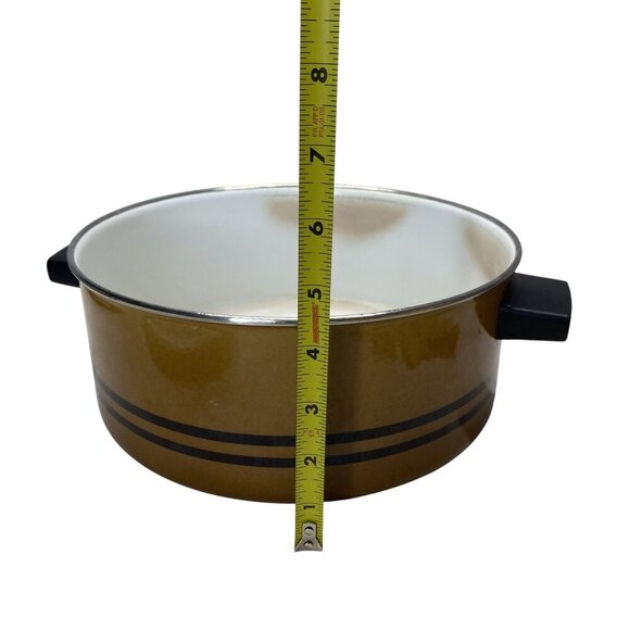 Vintage West Bend Brown Enameled Casserole Pot With Lid - Picture 6 of 6